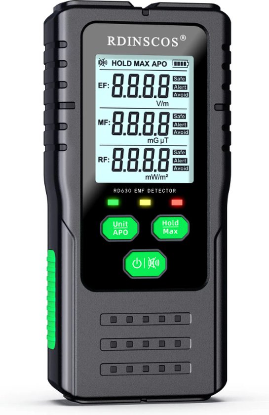 Foto: Emf straling meter 3 in 1 wifi 4g 5g radiofrequentie straling veld magnetisch veld electrisch veld wifi 4g 5g rf