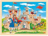 Puzzle en bois - Ridder - Puzzle Chevaliers et châteaux - 96 pièces - dragons - chevaliers et dragons - speelgoed en bois - à partir de 3 ans
