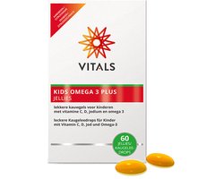 Vitals Kids Omega 3 Plus Jellies - 60 jellies- visolie. Lekkere kauwgels voor kinderen met vitamine C, D, jodium en omega 3.