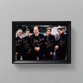 The Sopranos Kunst - Gedrukte handtekening - 10 x 15 cm - In Klassiek Zwart Frame - Maffia TV Serie - Tony Soprano