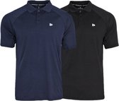 2-Pack Donnay - Sport polo (Björn) - Multi Sportpolo - Heren - Navy/Black (914) - Maat S