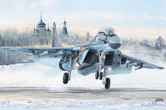 HobbyBoss Modelbouwpakket Militaire voertuigen - 81786 Russian MiG-29K Plane Plastic - 1:48 - Modelbouw