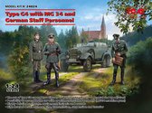 1:35 ICM 24024 Mercedes-Benz Type G4 - with MG 34 and German Staff Personnel Plastic Modelbouwpakket