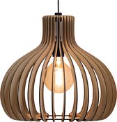 Decospace Venetian Timber Glow DE-003 - houten hanglamp - MDF lamellen 43 x 46 cm - met dimbare LED-filament lamp - 30 lamellen