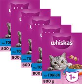 Whiskas Droogvoer 1+ Kattenbrokken - Adult - Tonijn - doos 5 x 800g