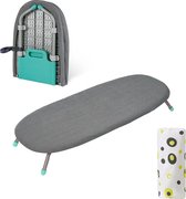 Strijkplank, inklapbare tafel-strijkplank, compacte opvouwbare strijkplank, anti-slip klappoten, licht gewicht, ruimtebesparend, perfect voor reizen, kleine strijkplank, 81 x 31 cm