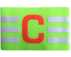 CHPN - Aanvoerdersband - Captainsband - Voor Voetbal - Hockeyaanvoerders - Senior - C-Captain - Teamcaptain - Universeel - Groen/Grijs - Verstelbaar