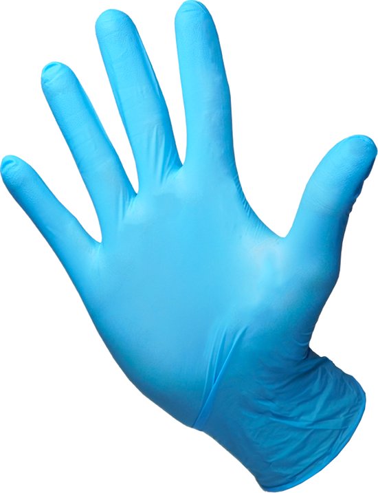 Foto: Dula wegwerp handschoenen maat xl nitril handshoen poedervrij blauw 100 stuks