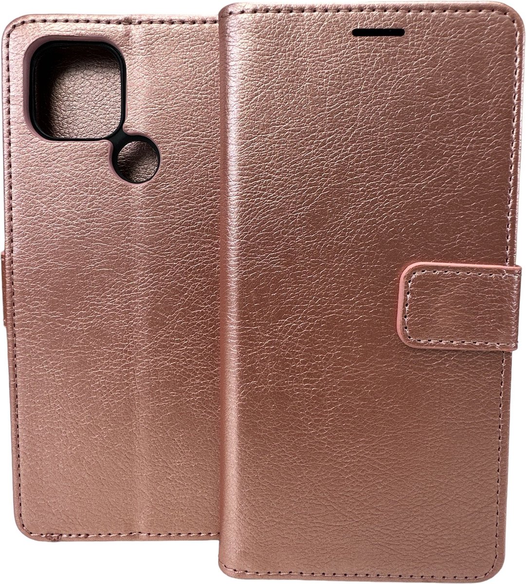 Portemonnee Book Case Hoesje Geschikt voor: Oppo A15 / Oppo A15s - rosegoud
