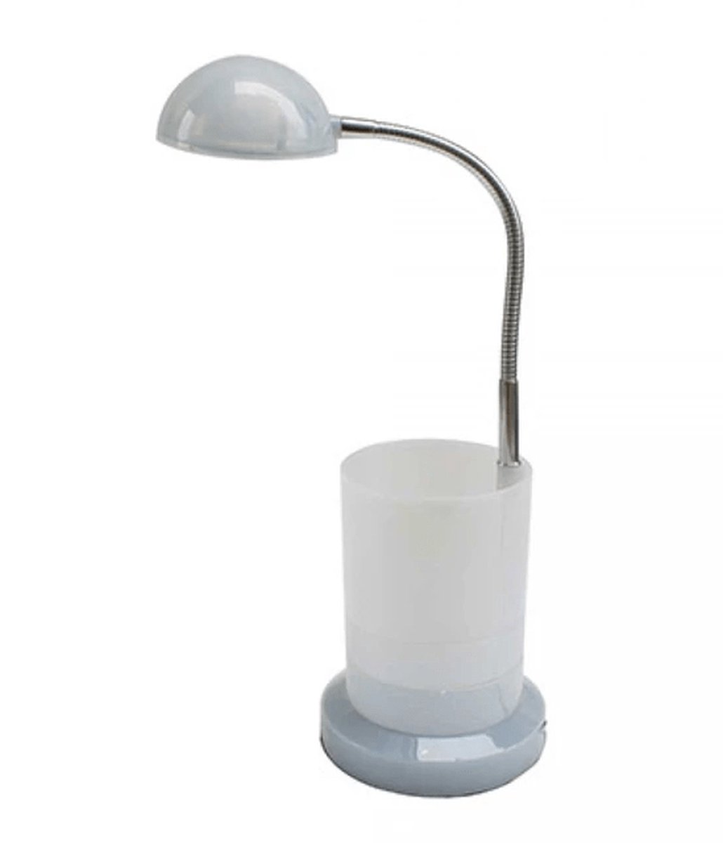 Berna - LED Bureaulamp - Tafelverlichting - 3w - 3000K Warm wit - 130 Lumen - Rond - Aluminium - Wit