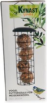 Vogel voederzuil voor vetbollen - Voedersilo - 10 x 23,5 cm - Voederstation - Vogelvoederpaal - Voersilo - Voedertoren - Voederstandaard