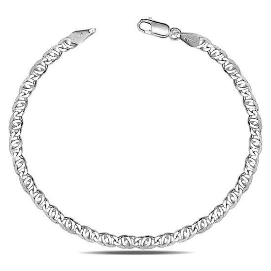 Juwelier Zwartevalk zilveren amrband met valkenoog schakel - 23.033-3,5/19cm