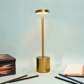 Cosy Casa® - Tafellamp oplaadbaar - Goud - Dimbaar - 3 lichtkleuren - Aluminium - Sfeerverlichting - Eettafel lamp - 35cm