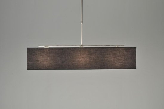 Lumidora Hanglamp 71216 - ADELAIDE - 3 Lichts - E27 - Zwart - Textiel