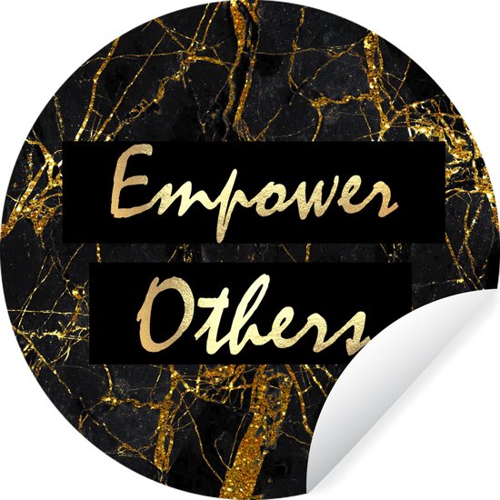 WallCircle - Muurstickers - Behangcirkel - Quote - Power - Goud ...