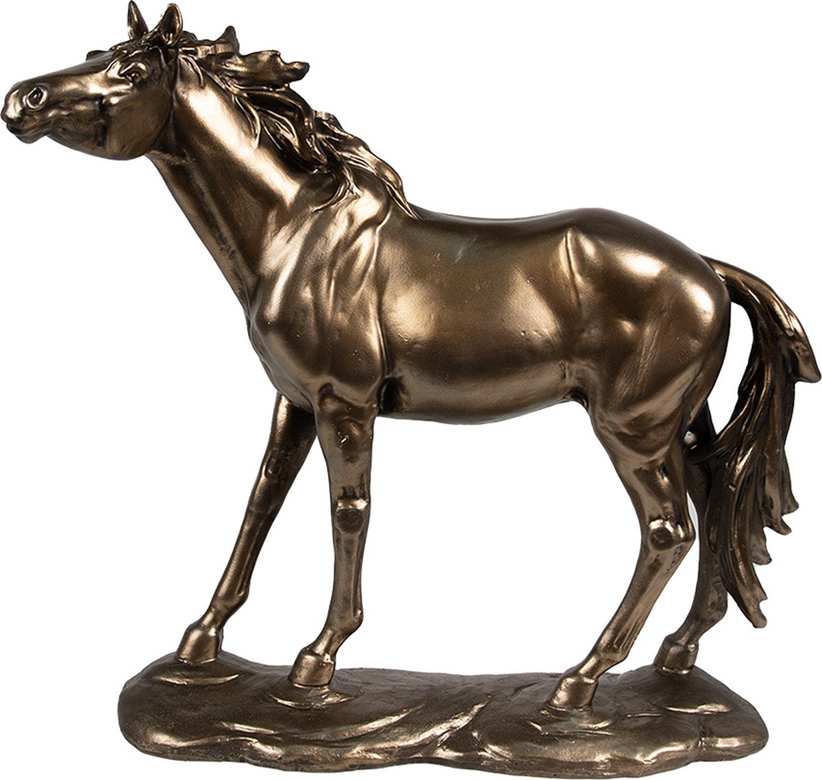 Decoratie Beeld Paard 34x10x32 cm Bruin Polyresin