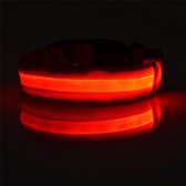 TKSTAR USB Oplaadbare LED Nachtveiligheid Knipperende Gloed Halsbanden | Rood | S 2.5cm X 35cm/43cm