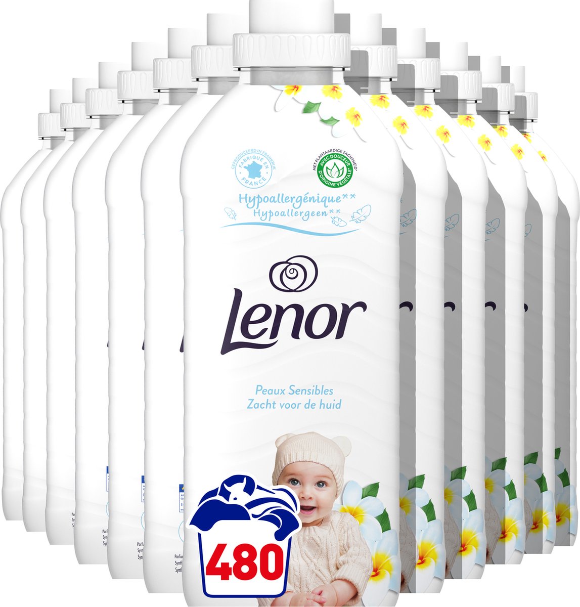 Goedkoopste Lenor Wasverzachter - Gevoelige Huid - 12 x 40 Wasbeurten - Voordeelverpakking