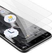 Cadorabo 3x Screenprotector geschikt voor Google PIXEL 7 - Beschermende Pantser Film in KRISTALHELDER - Getemperd (Tempered) Display beschermend glas in 9H hardheid met 3D Touch