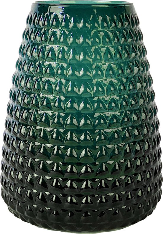 XLBoom Dim Scale Medium Vaas - Glas - Voor Binnen - Groen - 17,5×17,5×23cm