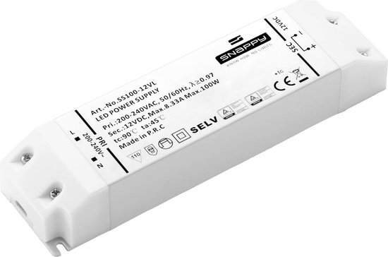 Transformateur LED Dehner Elektronik SS 100-12VL, driver LED Tension constante 100 W 8,3 A 12 V/ DC Protection contre les surcharges