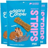 3x Edgard & Cooper Adult Strips Zalm & Kip 75 gr