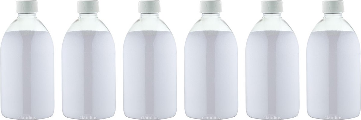Goedkoopste Scrubzout Perzik - 650 gram - Fles met witte dop - set van 6 stuks - Hydraterende Lichaamsscrub