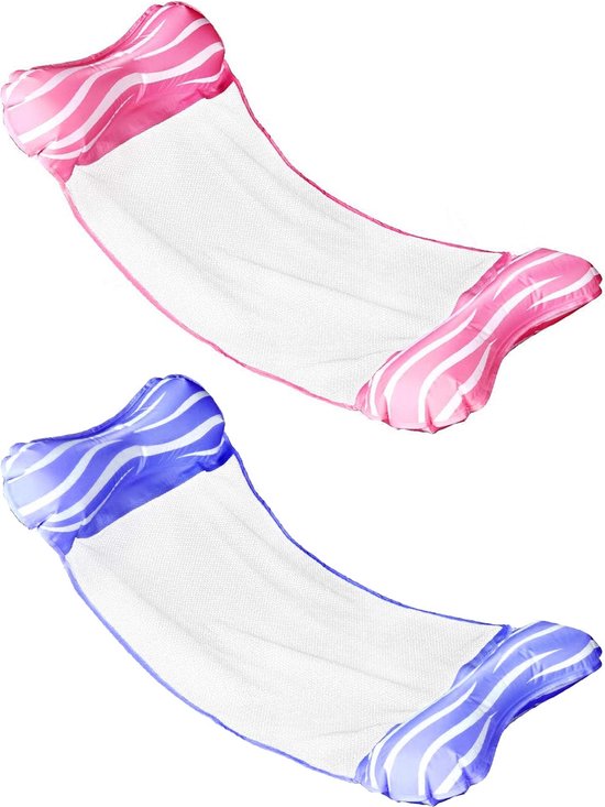 Opblaasbaar Bed voor Water - 4 in 1, voor Zwembad - Multifunctioneel - Dobber om te Rusten in het Zwembad - Drijvende Stoelen voor Zwembad - Draagbaar vlot voor Zwembad