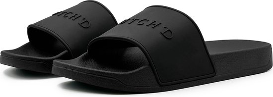 Dutch'D ® Rubberen slipper - zwart - Maat 43/44 - anti slip - Comfortabel - Dubbele maten - unisex