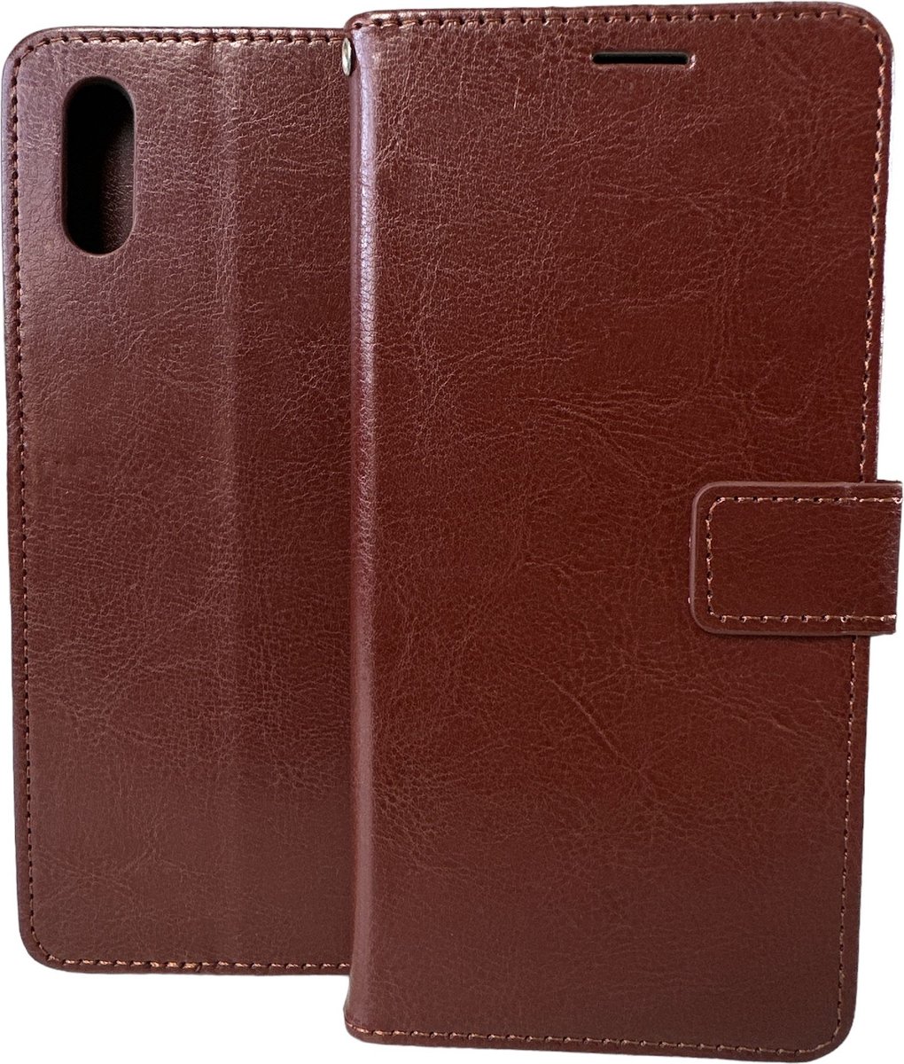 Portemonnee Book Case Hoesje Geschikt voor: Xiaomi Redmi 9A - Bruin