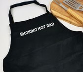 Keukenschort zwart - Cadeau vaderdag - cadeau papa - Smoking hot dad