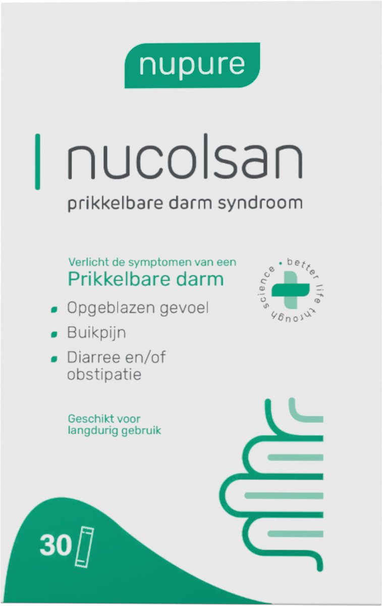 Nupure nucolsan - verlicht de symptomen van het prikkelbare darm syndroom - 30 sachets