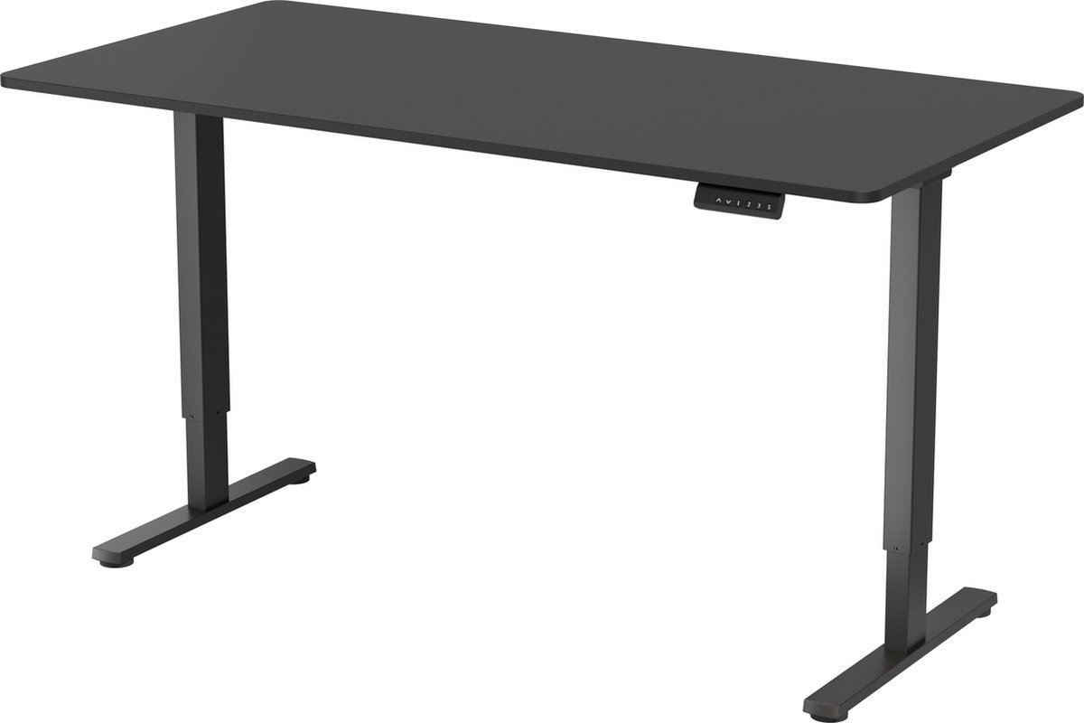 Vestland - Zit-sta Bureau Elektrisch In Hoogte Verstelbaar - Conform ARBO-norm - Geheugenfunctie - 160 x 80 CM - Dubbele Motor - Zwart