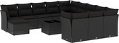 vidaXL-13-delige-Loungeset-met-kussens-poly-rattan-zwart