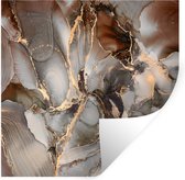 Stickers muraux - Sticker Foil - Grijs - Goud - Marbre - Aspect Marbre - 120x120 cm - Film Adhésif - Stickers muraux Chambre d'Enfant - Papier Peint Auto Adhésif XXL