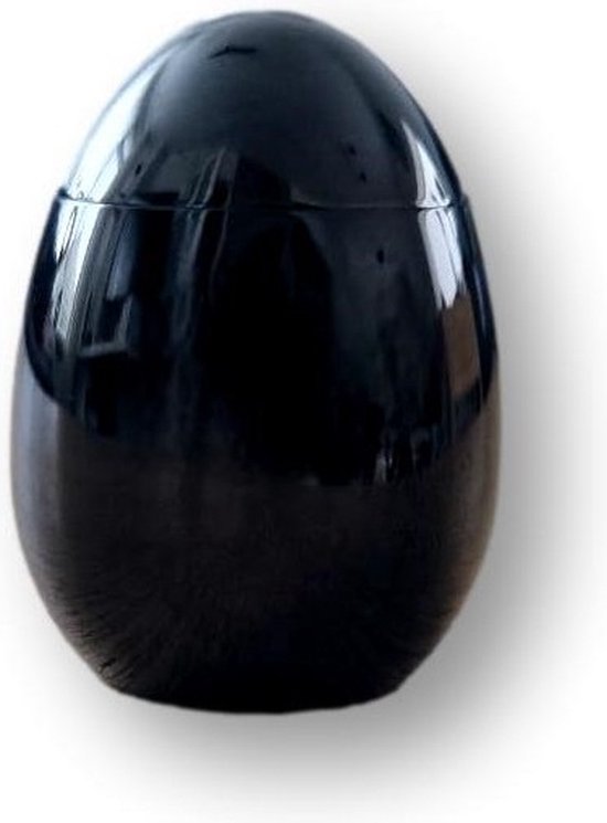 Mini urn rvs ei zwart glans