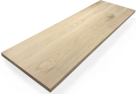 Eiken plank 260 x 60 cm 25 mm - Eiken plank - Eikenhouten plank - Kastplank - Meubelplaat - Timmerpaneel