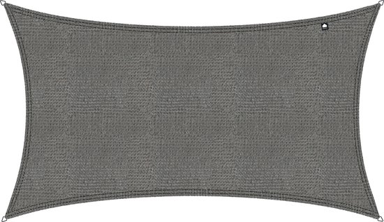 Kopu® Schaduwdoek Rechthoek 280 gram Waterdoorlatend 3x4 m - Grijs