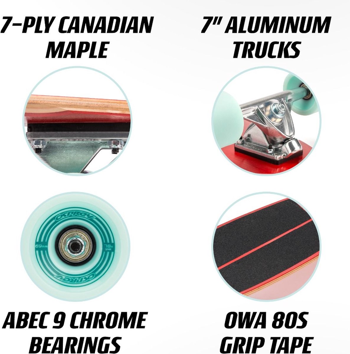 Osprey Wood Grad 40" Pintail Longboard - ABEC 9 — afbeelding 20