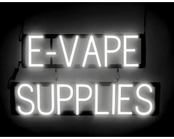 E-VAPE SUPPLIES - Lichtreclame Neon LED bord verlicht | SpellBrite | 70 x 38 cm | 6 Dimstanden - 8 Lichtanimaties | Reclamebord neon verlichting