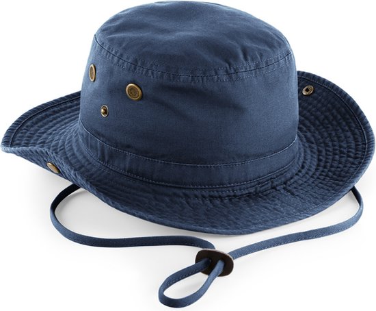 Outback hoed - Bucket hat - Vissershoedje - Safari - Dames en heren - Navy blauw