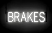 BRAKES - Lichtreclame Neon LED bord verlicht | SpellBrite | 61 x 16 cm | 6 Dimstanden - 8 Lichtanimaties | Reclamebord neon verlichting
