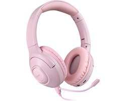 Kinder Gaming Headset met Uitneembare Microfoon - Compatibel met PS4/PS5/Xbox/Nintendo Switch/PC - Fortnite - Roblox - Roze