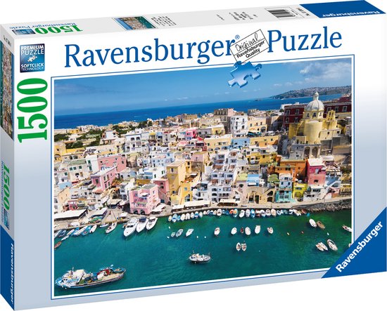 Foto: Ravensburger puzzel italian landscapes ista su procida legpuzzel 1500 stukjes