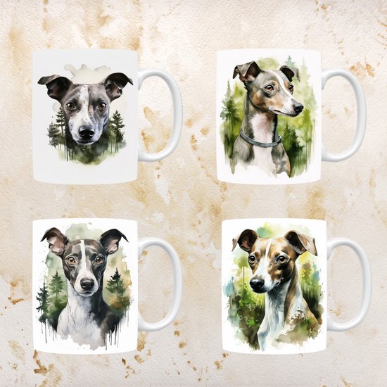 Ensemble de 4 tasses Greyhound italiennes