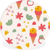 Cercle mural - Plastique - Glace - Design - Été - ⌀ 90 cm - Cercle mural