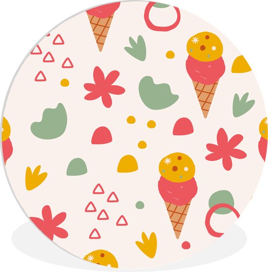 Cercle mural - Plastique - Glace - Design - Été - ⌀ 90 cm - Cercle mural