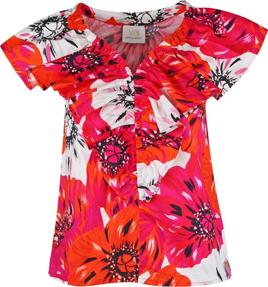 Verysimple • top met bloemen • maat 34 (IT40)