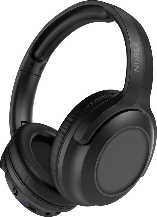 Nubex® Pro - Koptelefoon Active Noise Cancelling - Bluetooth 5.3 Draadloos - Over-ear - USB-C - Headphone - Bluetooth - ANC tot 25dB - Handsfree bellen - Zwart