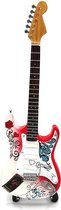 Mini Gitaar Jimi Hendrix Gekleurd 25cm Miniature- Guitar-Mini -Guitar- Collectables-decoratie -gitaar-Gift--Kado- miniatuur- instrument-Cadeau-verjaardag